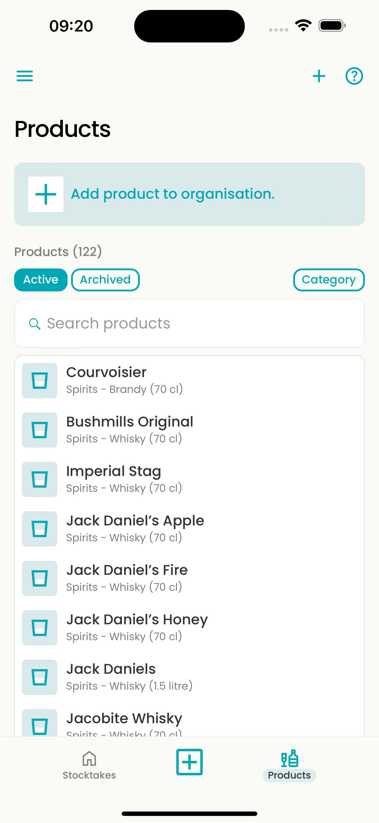 Stocktaking app products