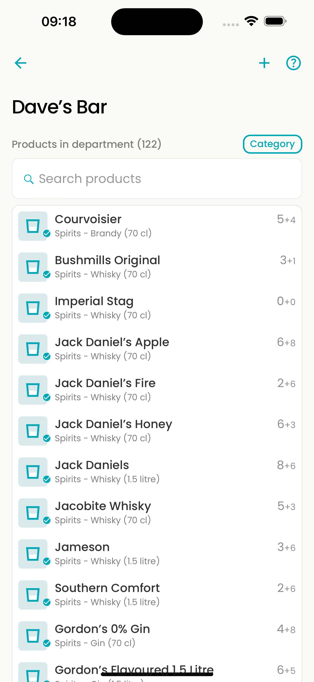 Stocktaking app products